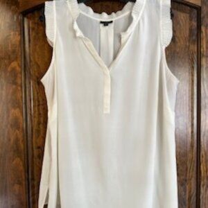Talbots Plus | Women's Cream Sleeveless Blouse (Size 2X)